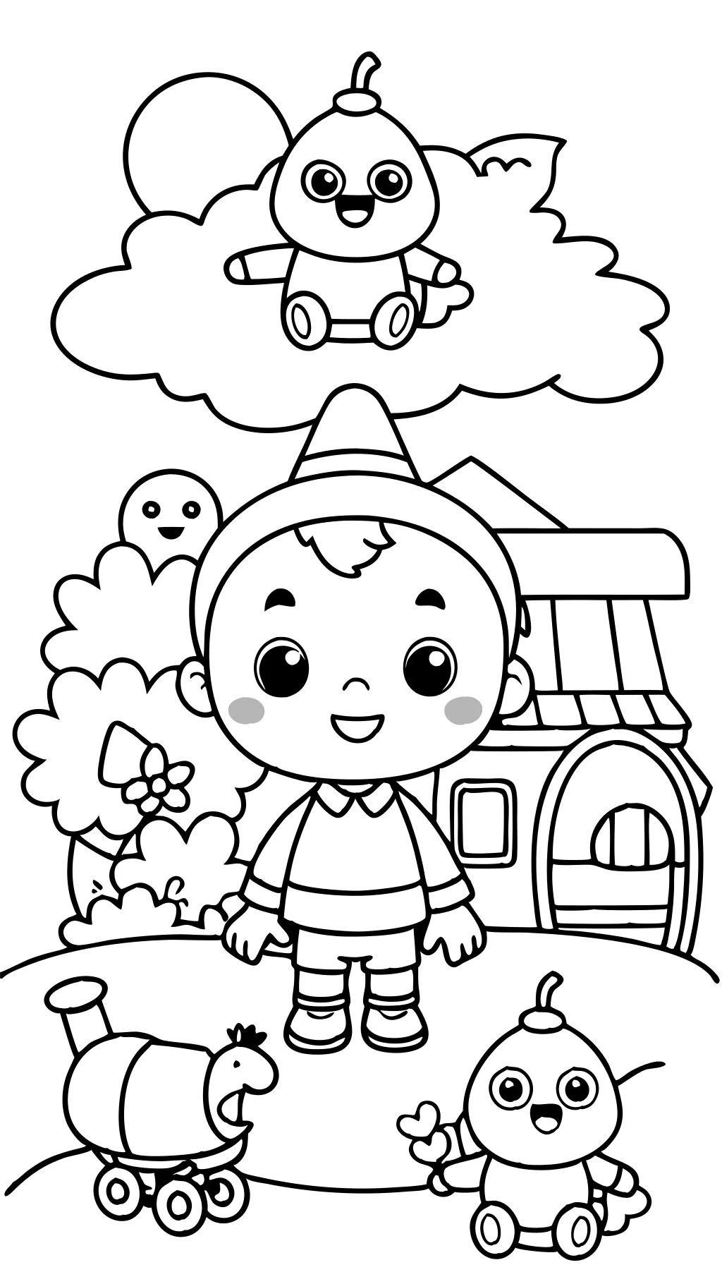 jj cocomelon coloring pages